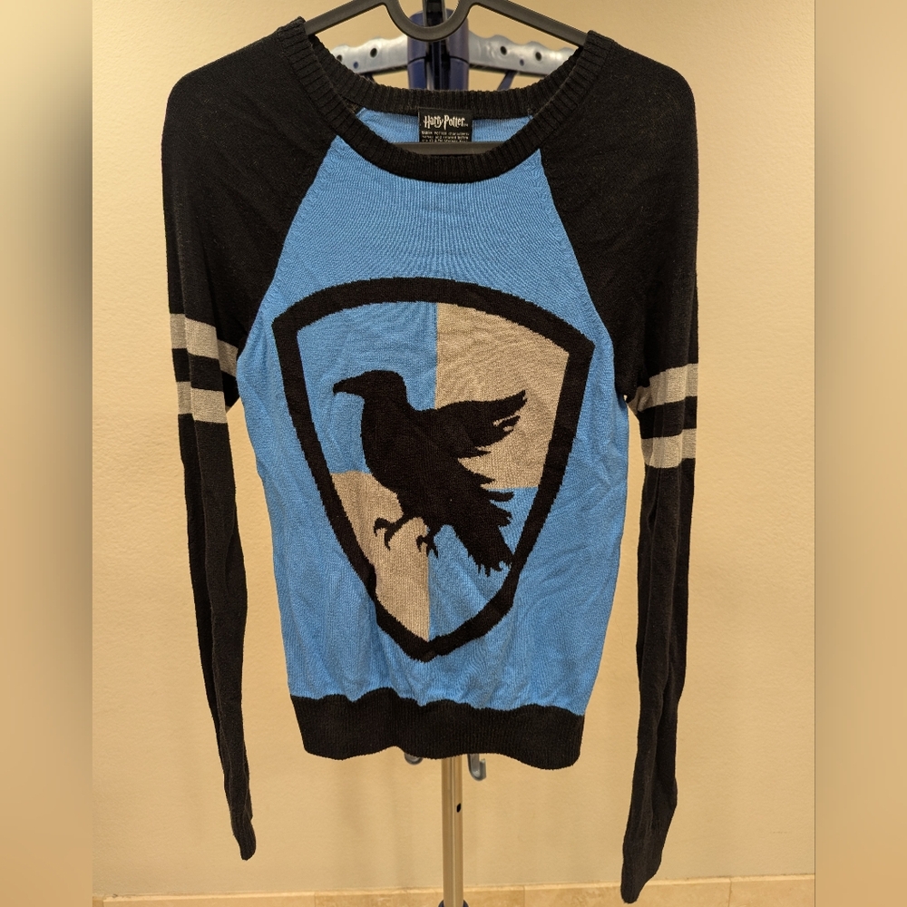 Harry Potter Ravenclaw Girls Sweater Juniors Size XS Black Blue